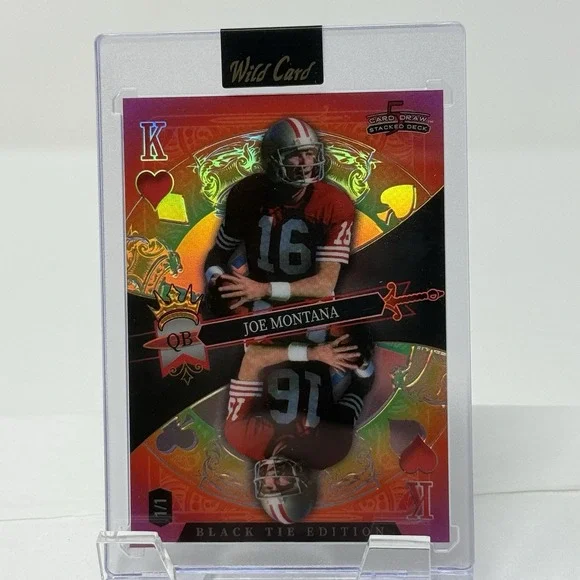 Wild Card Black Tie Edition Joe Montana 49ers 1/1 Hologram Football 2026