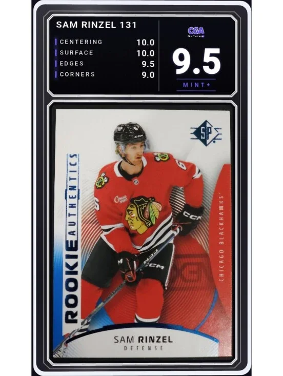 2025-26 SP Blue Rookie Authentics #131 Sam Rinzel RC NHL - CGA 9.5 Digital Grade