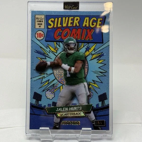 2026 Wild Card Alumination  Jalen Hurts 1/1 Silver Age Comix Mammoth Eagles