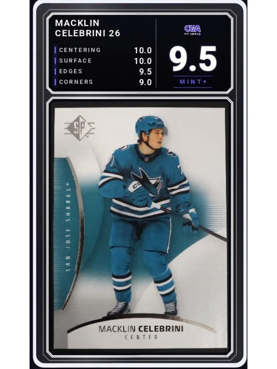 2025-26 SP Upper Deck #26 Macklin Celebrini Sharks NHL - CGA 9.5 Digital Grade