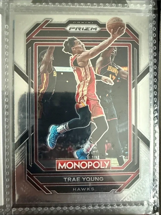 Trae Young Hawks Basketball Card - Red Accent