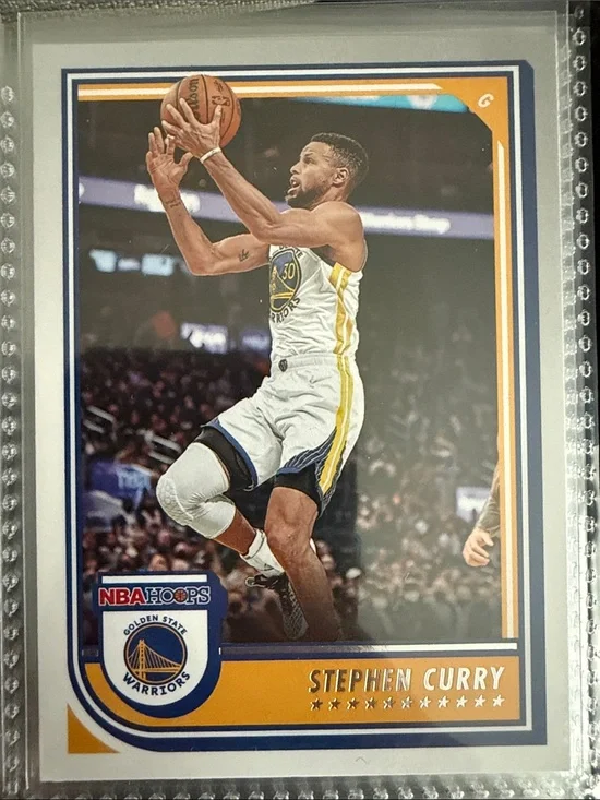 Golden State Warriors Basketball Trading Card - White & Yellow Stephen curry
