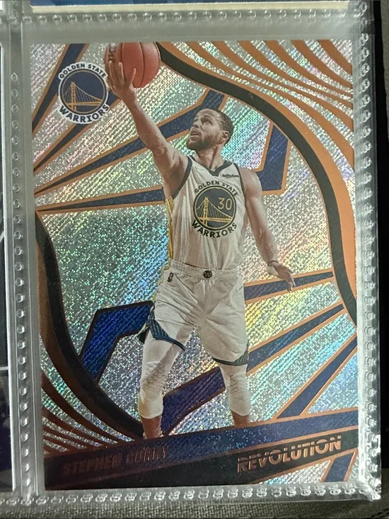 Stephen curry Holographic Sports Card - White and Blue