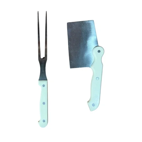 Showtime Five Star Carving Fork and Chop & Serve Cleaver Set‎ bundle