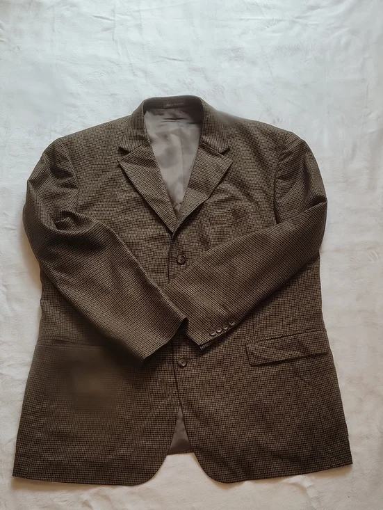 Oscar de la Renta Brown Houndstooth Sport Coat