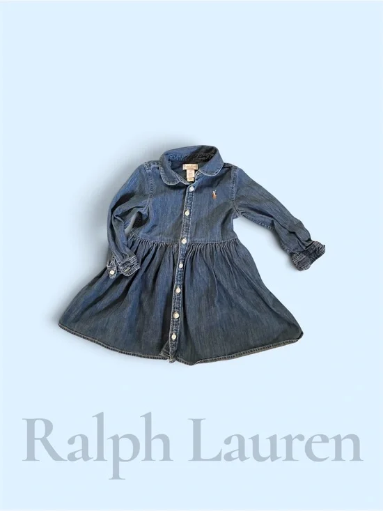 😎 Baby Girl Ralph Lauren Denim Dress