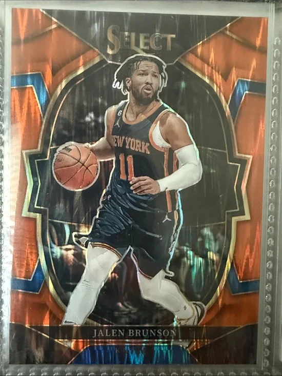 Orange and Blue Basketball Wall Art - Branded Sports Card Display