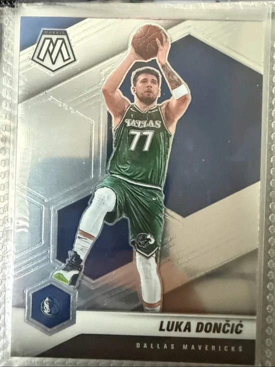 Luka Dončić Dallas Mavericks Green Basketball Art Card
