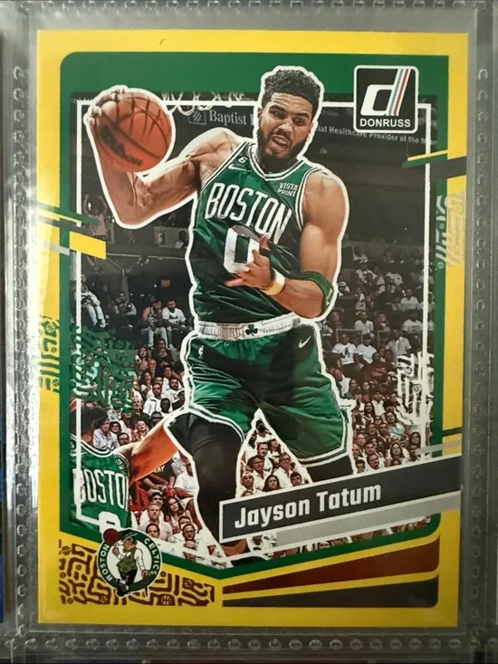 Donruss Jayson Tatum Boston Celtics Basketball Card - Green/Yellow