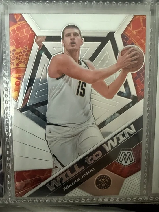 Nikola Jokić 'Will to Win' Basketball Card - White/Gold/Red