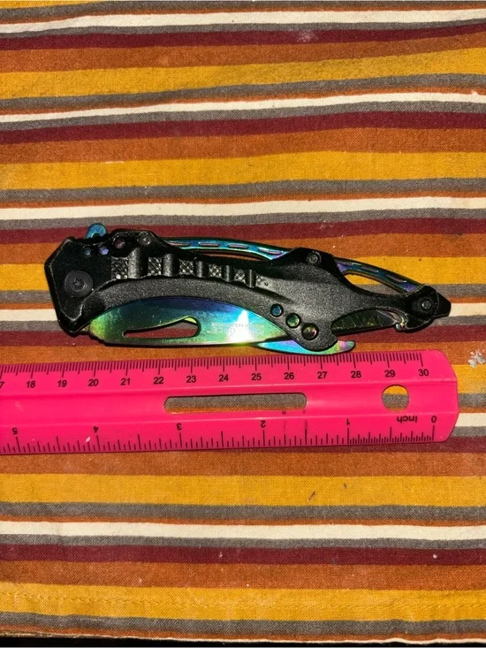 Multicolor Rainbow Folding Pocket Knifes for anything that needs cut.