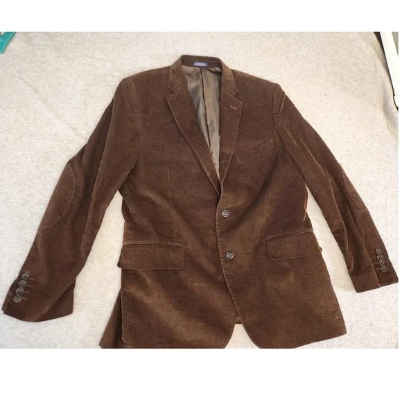 Stafford Sport Coat Mens 44 Regular Brown Corduroy Signature Classic Fit Blazer‎