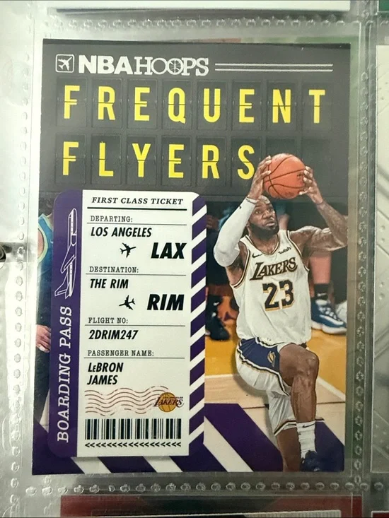 Frequent Flyers Purple Basketball Trading Card LeBron James