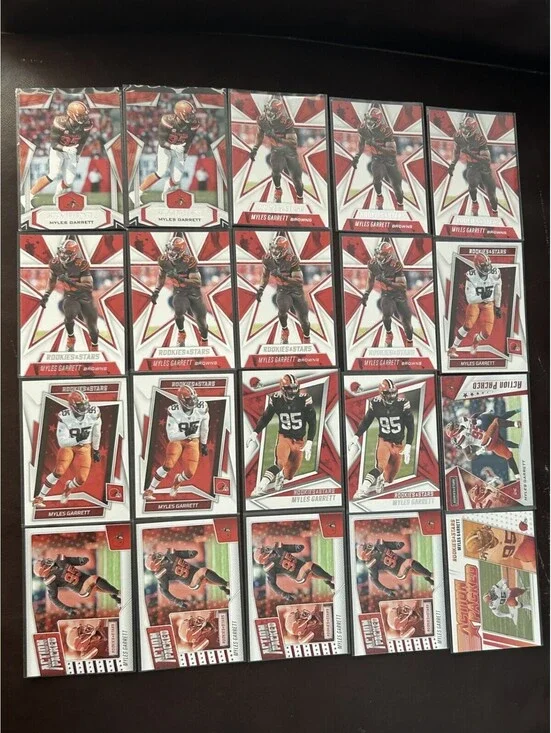 MYLES GARRETT NFL PANINI COLLECTION ROOKIES &STARS/ACTION PACKED NM 20 CARD LOT