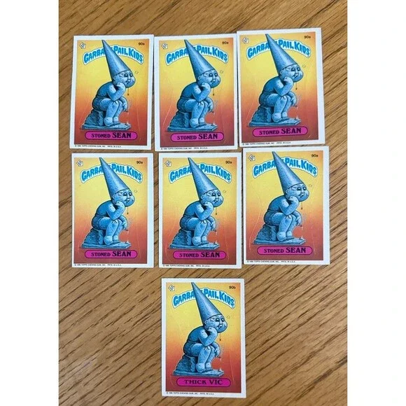 1986 Topps Garbage Pail Kids OS3 Vintage Lot Of 7 Stoned Sean Thick Vic Puzzle