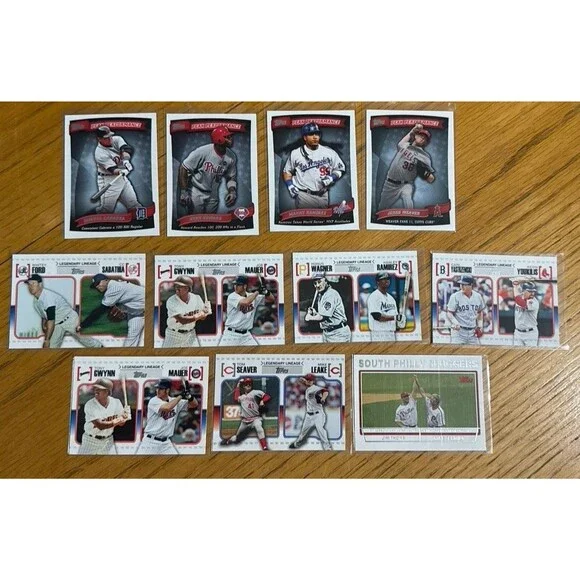 2011 Topps Baseball Insert Lot 11 Legendary Lineage Peak Performance