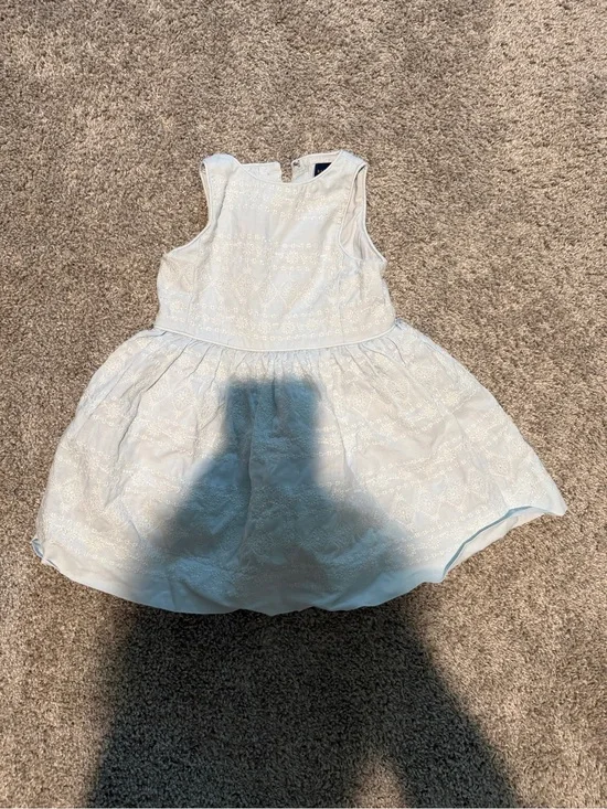 Ralph Lauren Pale Blue Eyelet Fit-and-Flare Dress