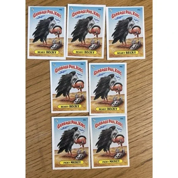 Beaky Becky Picky Mickey 1986 Topps Garbage Pail Kids OS3 Lot 7 Cards