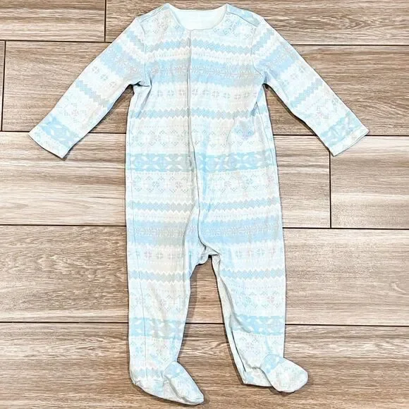 Ralph Lauren Fair Isle Print Footie, Size 9M