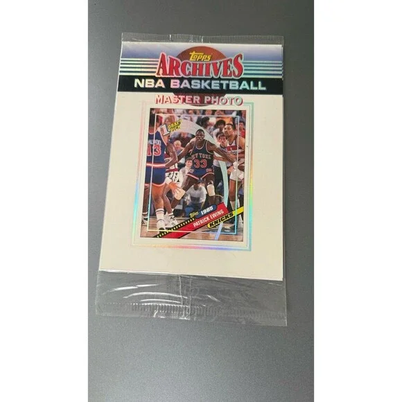 1993 Topps Archives NBA Master Photo  Patrick Ewing Sealed Pack Box Topper