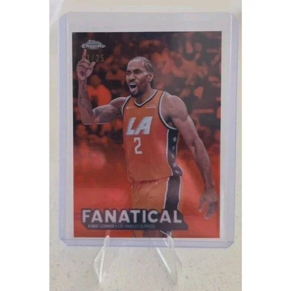 2025-26 Topps Chrome Kawhi Leonard Fanatical Orange Refractor /25 FAN-6 Clippers