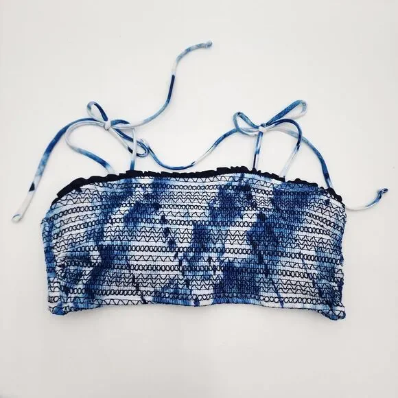 Ibiza Swimwear Women's Swim‎ Top Size XL Blue White Summer