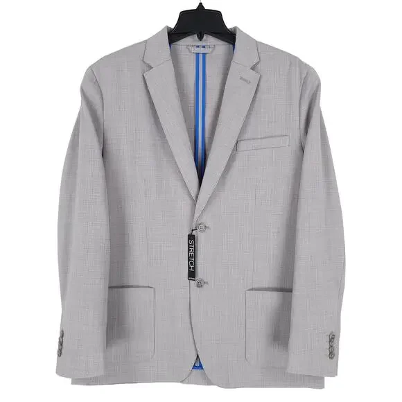 Alfani Mens Slim Fit Blazer Sz Large Light Grey Lightweight Stretch *Defect*