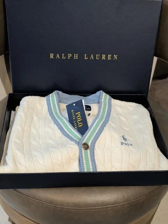 Ralph Lauren 100% Cotton Cricket Cardigan NWT Ready for Gifting  Size 6