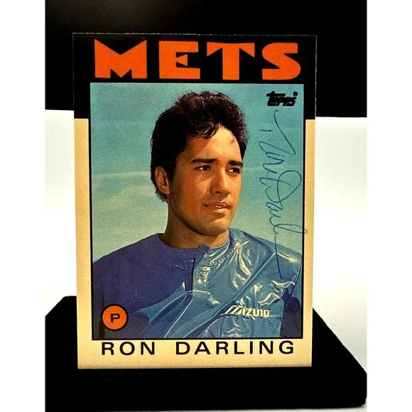 1986 Topps #225 Ron Darling Signed Autograph New York Mets
