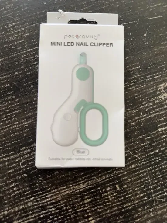 Pet Gravity Mini LED Nail Clipper for Cats, Puppies & Rabbits - Blue