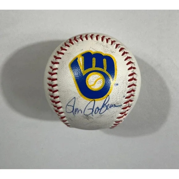 Ron Robinson Signed Milwaukee Brewers Baseball Vintage 1988 SPC