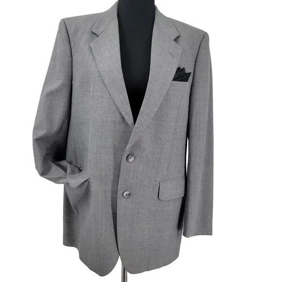 Vintage Thos Stuart for J D Howell Jacksonville Mens 40R Grey Sport Coat