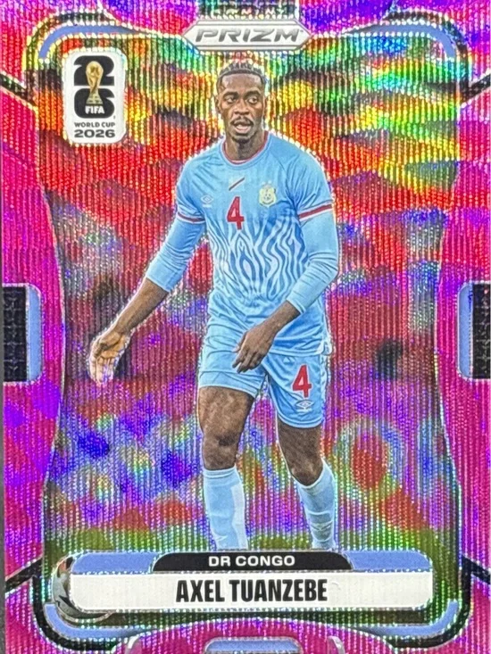 Panini Prizm Axel Tuanzebe Pink Shimmer PrizmTrading Card - LE 16/65