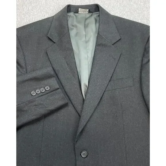 Jos A Bank Blazer Mens 40R Gray Wool Cashmere Blend 2-Button Single Breast Lined