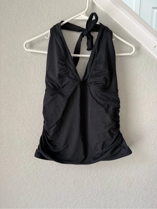 Athleta Black Halter Tankini Top - Women's Swim