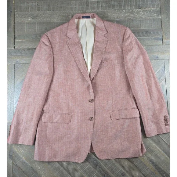 Ralph Ralph Lauren Mens 44R Linen Blend Herringbone Blazer Sport Coat Dillards