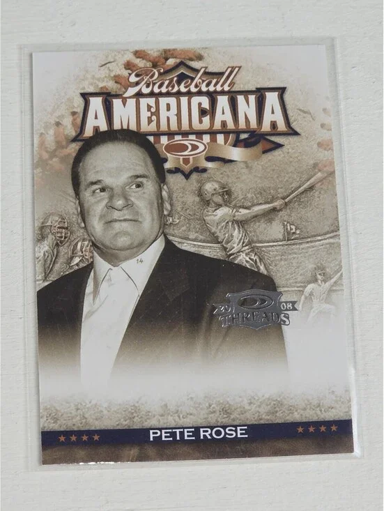 PETE ROSE 2008 Donruss Threads Baseball Americana #BA-6 Reds Phillies /500