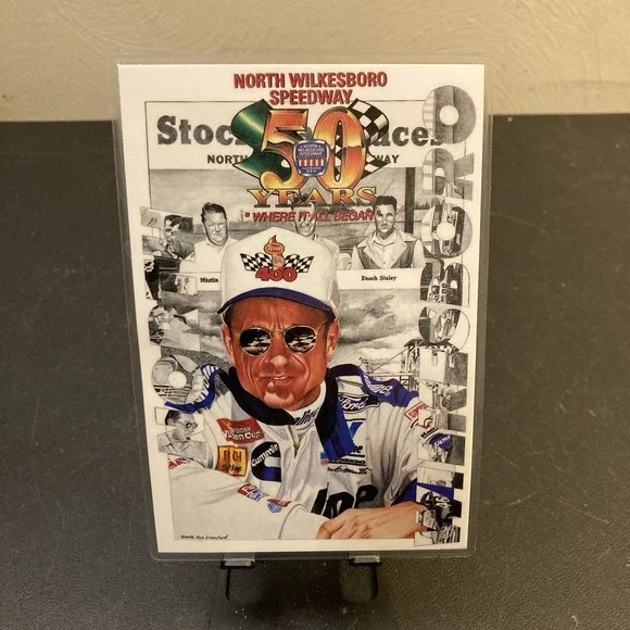 North Wilkesboro Speedway 50 Years Post‎ Card Laminated Print Tyson Holly Farms