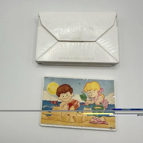 Vintage‎ 1989 Fisher Price Post Office Letters White Envelope Beach Postcard