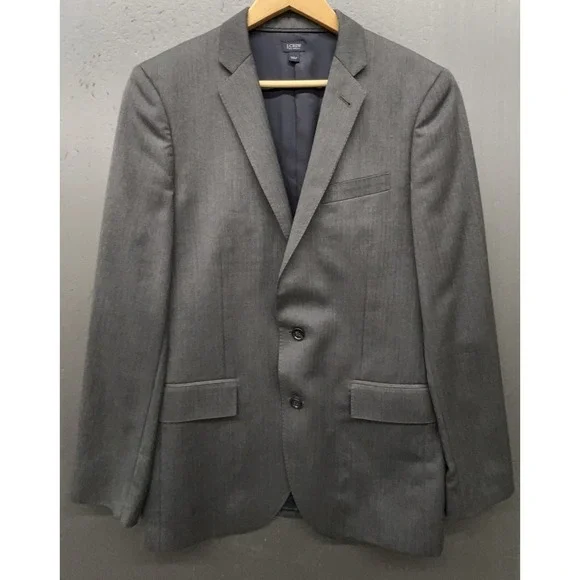 J Crew Ludlow Blazer Men 38R Gray Italian Wool‎ Preppy Classic Jacket Suit Coat