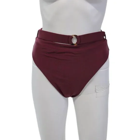 Juliett Womens Bikini Bathing Suit Bottom Purple Size Large