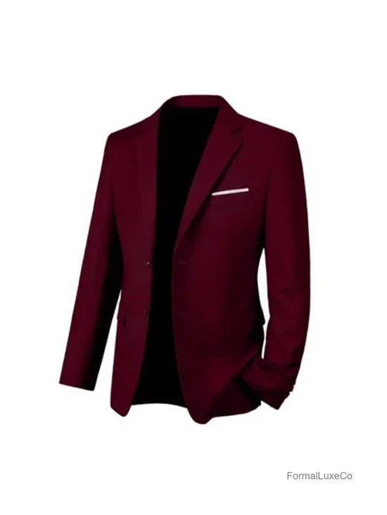 Men's Classic 2 Button Blazer Suit Jacket Slim Fit Wedding Prom Business