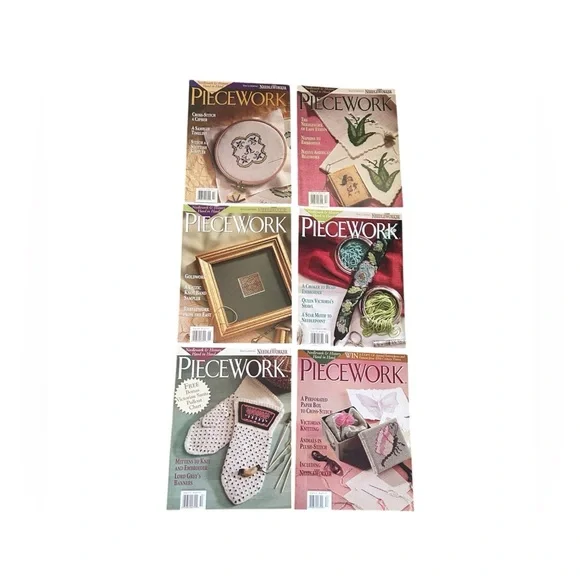 Piecework Magazine Complete Year 2002 Lot of 6 Vintage Knitting Needlework Art