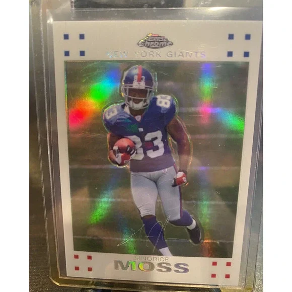 Sinorice Moss 2007 Topps‎ Chrome White Refractors 610/869 New York Giants NFL