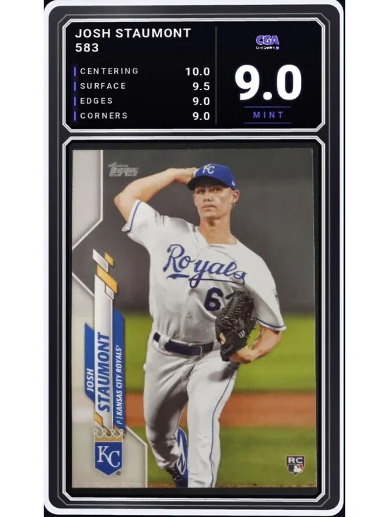2020 Topps #583 Josh Staumont RC Kansas City Royals MLB - CGA 9.0 Digital Grade
