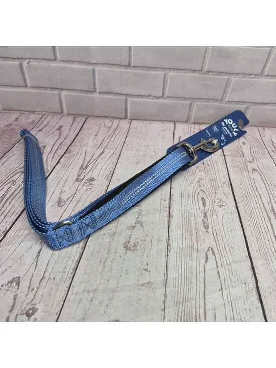 YOULY‎ The Protector Lead Rope Reflective Dog Leash, Blue, Padded Handle 6 ft.