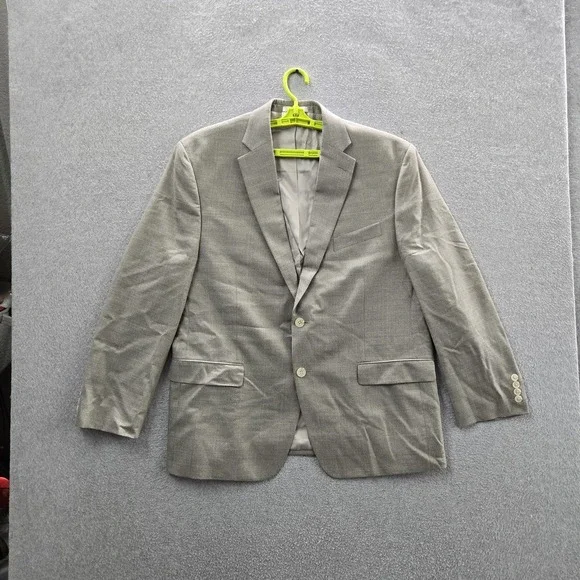 Lauren Ralph Lauren Men Blazer 44S Gray Silk‎ Wool Sport Coat Button