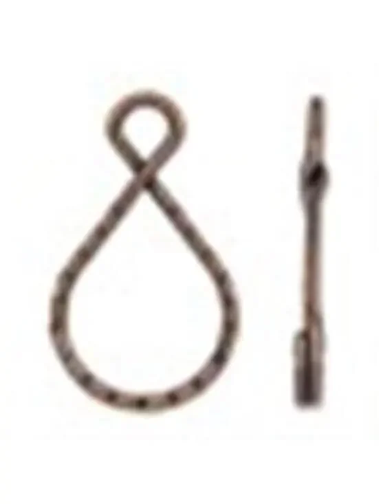 Bulk Antiqued Copper Fancy 37x18mm Key Chain Jewelry Split Ring Findings 10 pcs