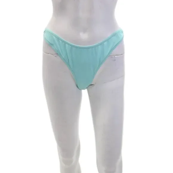Reina Olga Women's Cheeky Bikini Swimsuit Bottom Blue Size M