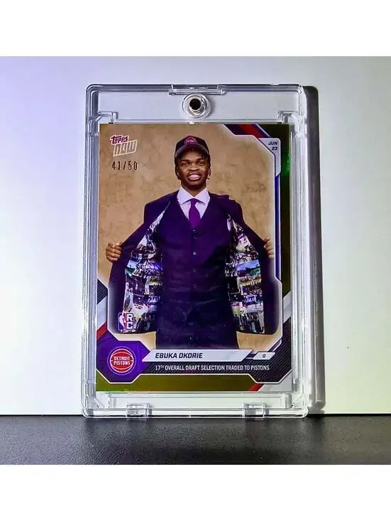 Ebuka Okorie Rookie 2026-27 Topps NBA Draft EOKO Gold Foil 41/50 Detroit Pistons